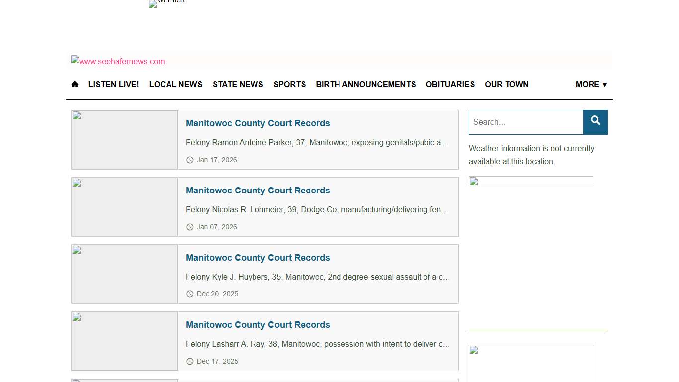 Manitowoc County Criminal Court Records | Seehafer News